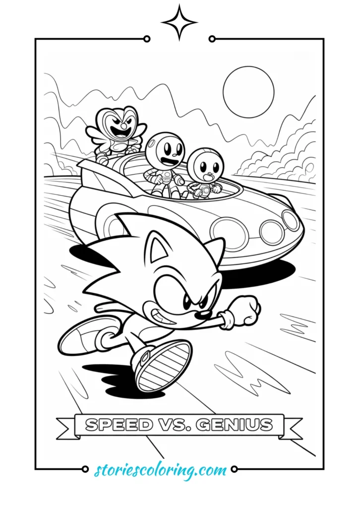 SONIC COLORING PAGE BLAST