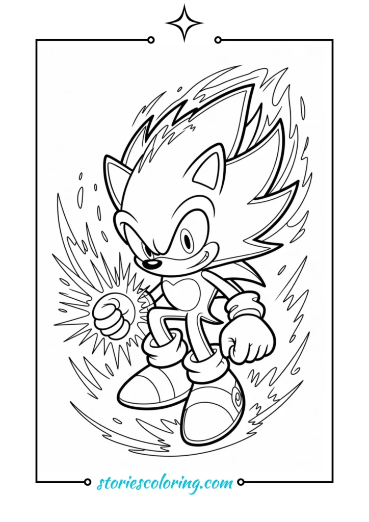 sonic 3 coloring pages