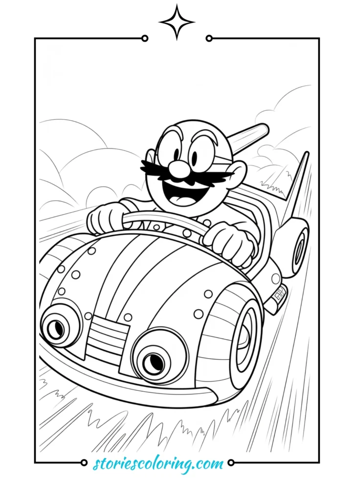 A detailed outline of Dr. Eggman in his Eggmobile