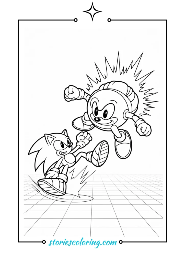 Sonic breaking Badnik robot