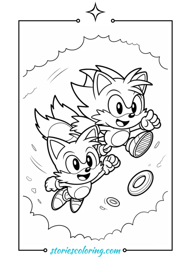 SONIC COLORING PAGE MEGA