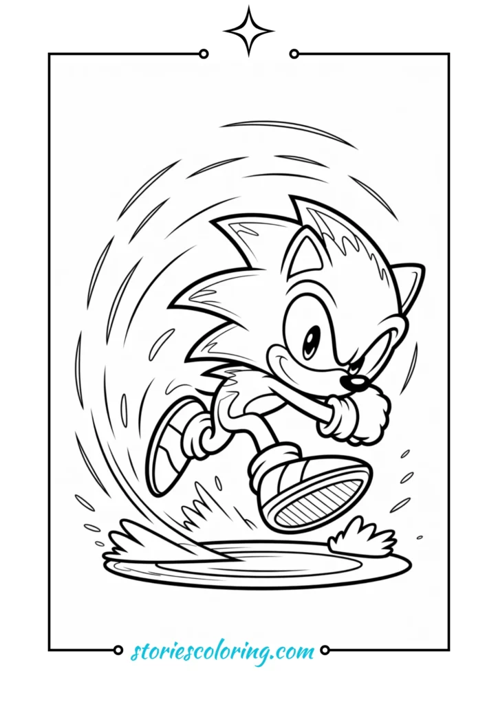 SONIC COLORING PAGE QUEST
