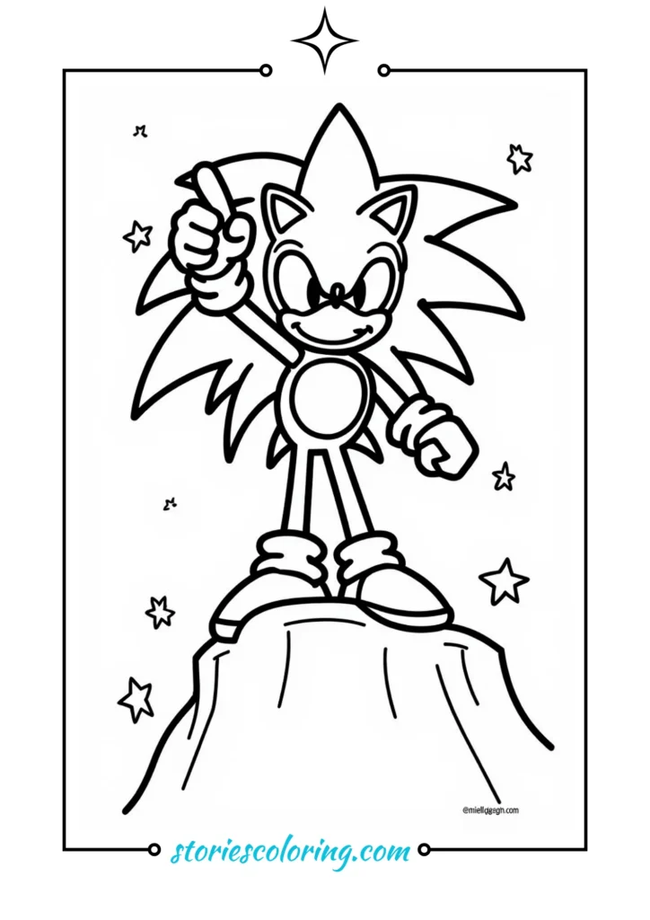 SONIC COLORING PAGE WORLD