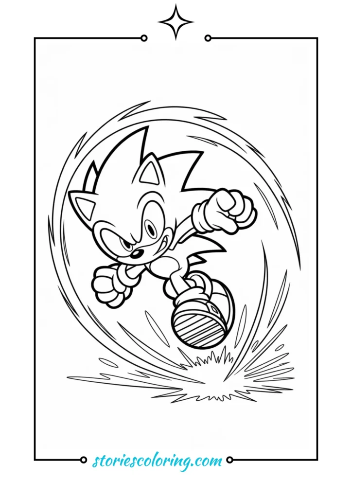 SONIC COLORING PAGE ZONE
