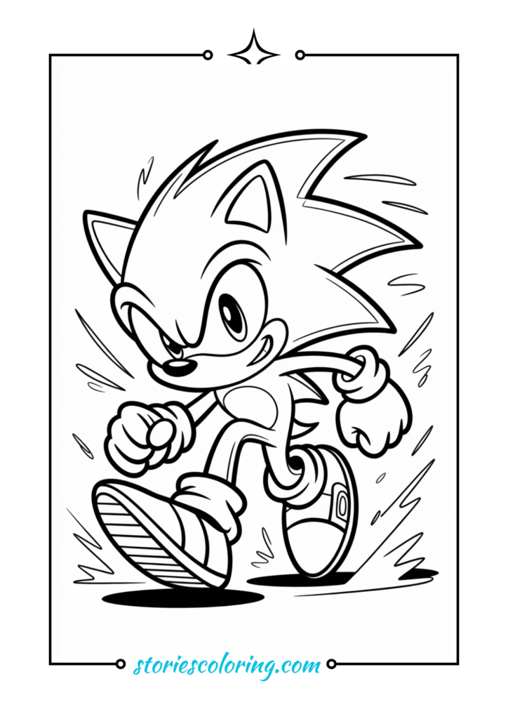 Super Sonic Coloring Page