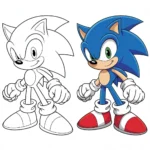 sonic coloring page
